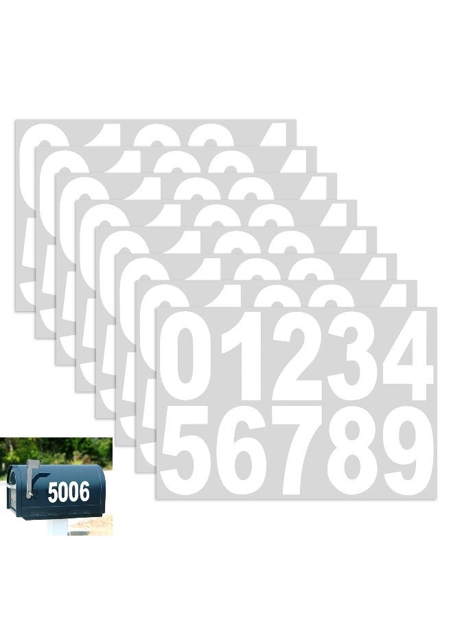 20 PCS Reflective Mailbox Numbers for Outside 4 Inch Self Adhesive Waterproof Vinyl Number Stickers Suitable for Signs Door Garbage Bins House Address Easy to Apply and Durable - Image 1