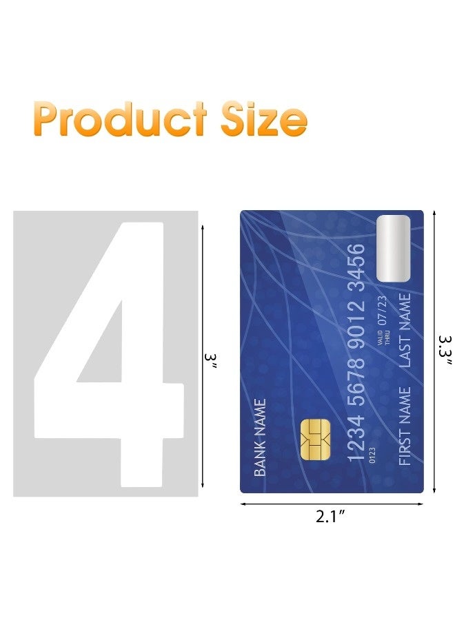 20 PCS Reflective Mailbox Numbers for Outside 4 Inch Self Adhesive Waterproof Vinyl Number Stickers Suitable for Signs Door Garbage Bins House Address Easy to Apply and Durable - Image 5