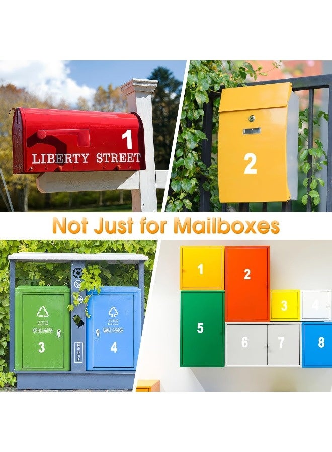 20 PCS Reflective Mailbox Numbers for Outside 4 Inch Self Adhesive Waterproof Vinyl Number Stickers Suitable for Signs Door Garbage Bins House Address Easy to Apply and Durable - Image 3