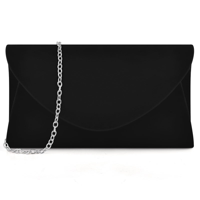 PACETAP Clutch Purses for Women, Elegant Suede Black Evening Bag for Women Formal, Evening Clutch Purses Handbags Casual Crossbody Bag for Wedding Party Cocktail Prom Dinner - Image 1