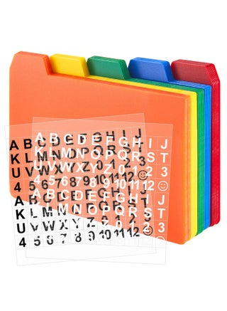 50-Piece Self-Adhesive Index Card Divider Set with Alphabet and Number Stickers, Assorted Colors, 3 x 5 Inch Tabs for Office, Business, and Classroom Organization. - pzsku/Z9DE8469E11D116A826DAZ/45/_/1723085926/460c9e44-dbf5-4ebe-9e76-60d1f57247e8