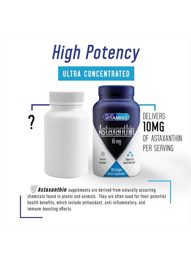 We Like Vitamins Astaxanthin 10mg Softgel - 180 Soft gels - Astaxanthin Supplement 6 Month Supply Antioxidant Helps Support Exercise Recovery, Eye, Joint, Skin Health - Image 5