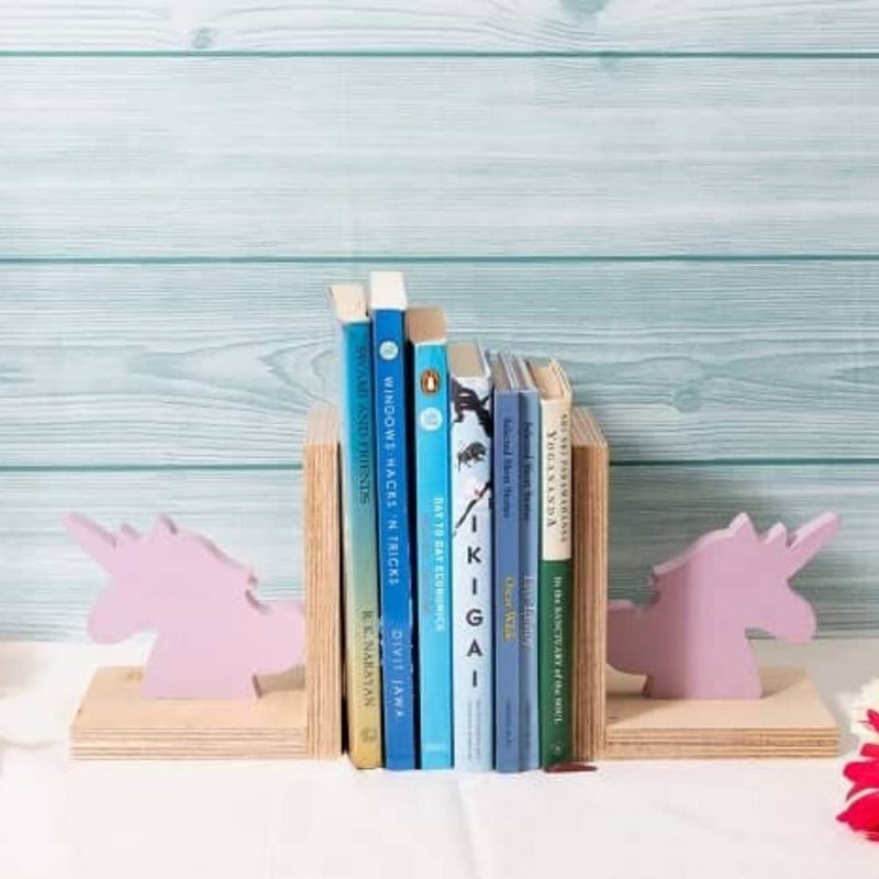 AD ARTS Indian Essence by AD Arts Wooden Bookends Decorative Book Stoppers with NonSkid Bottom Handcrafted Solid Bookshelf Decor Design 6  - Image 1