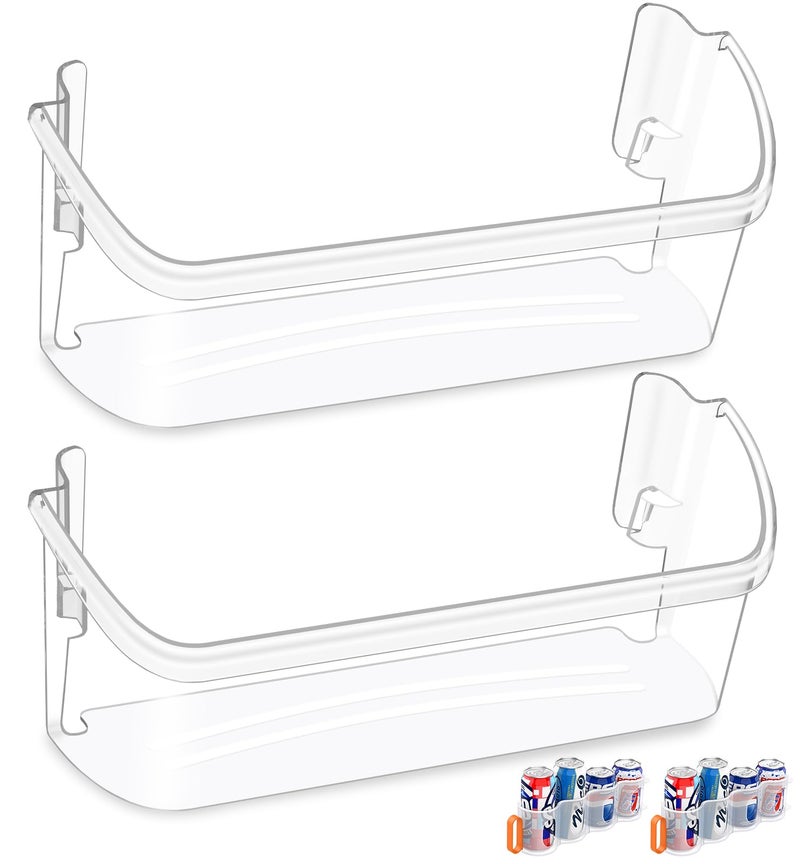 Alvar [2 PACK] UPGRADED 242126602 Refrigerator Door Bin Shelf Replacement For Frigidaire Door Shelf Replacement -LFSS2612TF0 LFSS2612TF4 Frigidaire Door Bin Bottom Shelf Parts 2421266 PS12364199 Shelves - Image 1