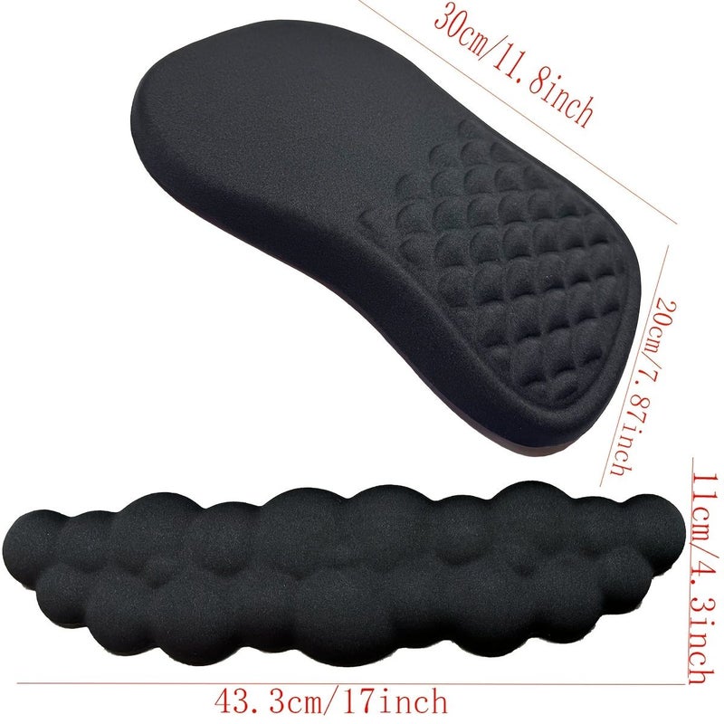 Black Cloud Shaped Wrist Pad Memory Foam Keyboard Support for Home Office - Image 2