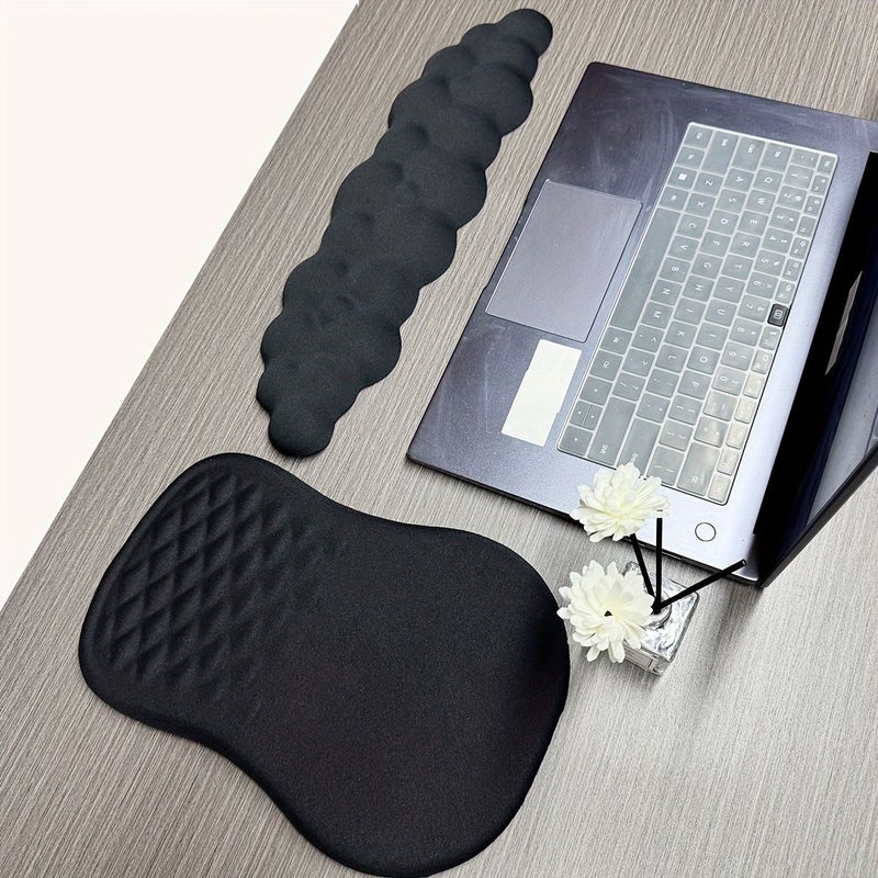 Black Cloud Shaped Wrist Pad Memory Foam Keyboard Support for Home Office - Image 4