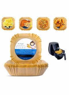 Rock Pow 100pcs Air fryer paper food plate liner brown 20x20  - Image 2