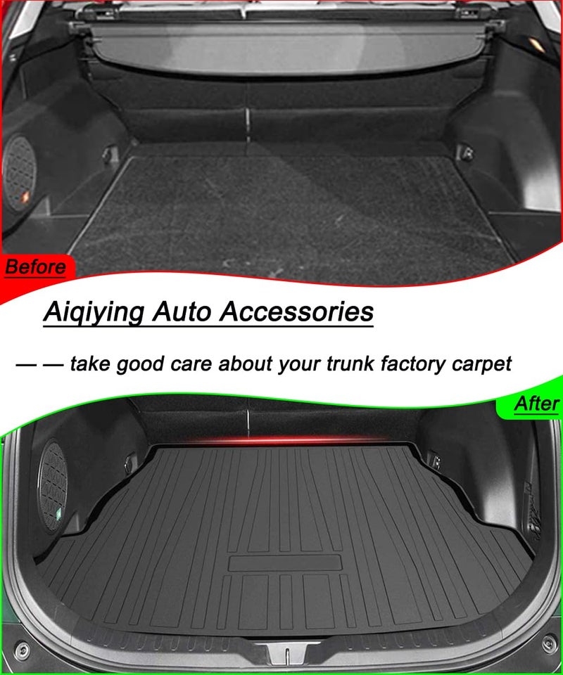 Aiqiying RAV4 Cargo Liner - Compatible with RAV4 2019-2025 Models,All-Weather Rear Trunk Tray Floor Mats Custom Fit for Toyota RAV-4,3D Tech Waterproof Durable Odorless Anti-Slip Flexible TPO Accessories - Image 3