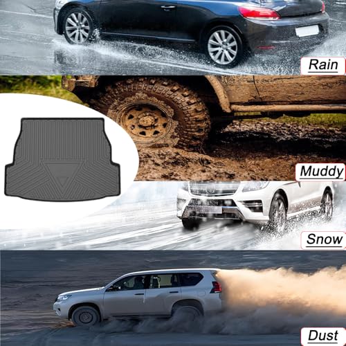 Aiqiying RAV4 Cargo Liner - Compatible with RAV4 2019-2025 Models,All-Weather Rear Trunk Tray Floor Mats Custom Fit for Toyota RAV-4,3D Tech Waterproof Durable Odorless Anti-Slip Flexible TPO Accessories - Image 2