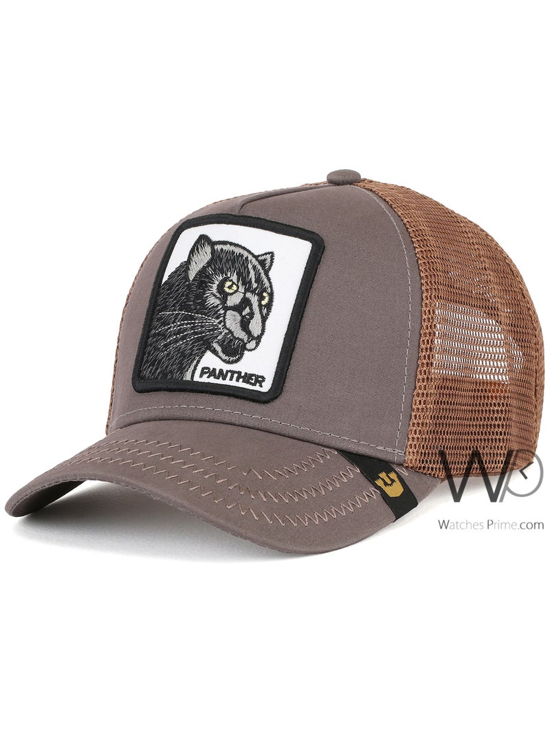 Goorin Bros Goorin Bros Panther Trucker Mesh Cap Gray Color Cotton Hat For Men  - Image 1