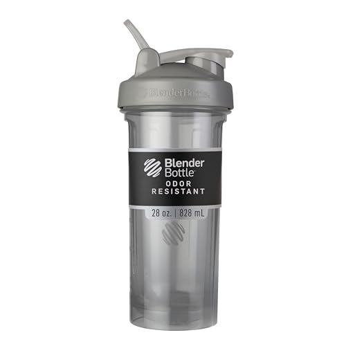 BlenderBottle Shaker Bottle Pro Series Perfect for Protein Shakes and Pre Workout, 28-Ounce, Smoke Grey - Image 1