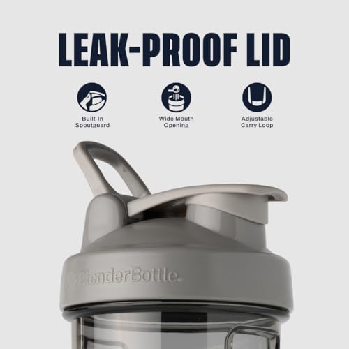 BlenderBottle Shaker Bottle Pro Series Perfect for Protein Shakes and Pre Workout, 28-Ounce, Smoke Grey - Image 3