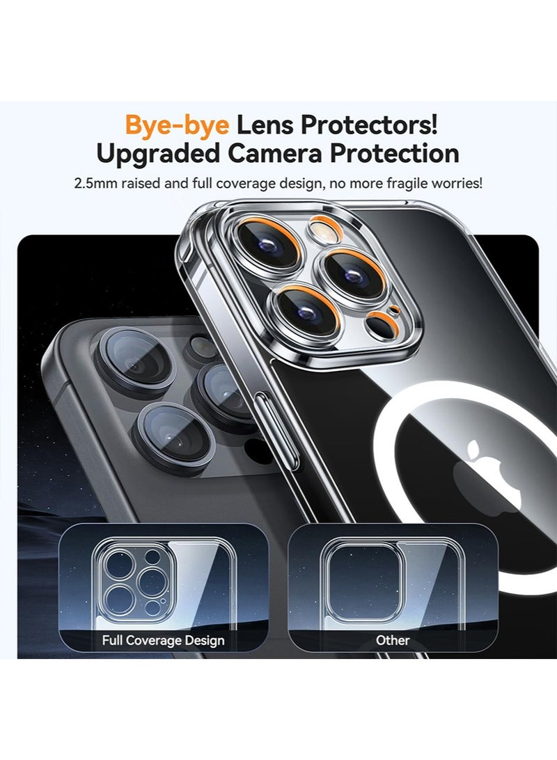 SNBFA فون 16 برو ماكس المغناطيسي آمنة شفافة [ N52 أقوى المغناطيس ] [ صدمة حماية الصف العسكري ] أصفر المضادة للخدش ، رقيقة جدا ، تنطبق على اي فون 16 برو ماكس 6.9 بوصة المغناطيسي آمنة غطاء شفاف - Image 5