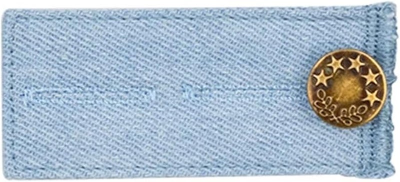 أزرار مرنة باللون الأزرق الفاتح 50 قطعة موسع خصر قابل للتعديل للنساء والرجال بدون حاجة للخياطة - Image 2