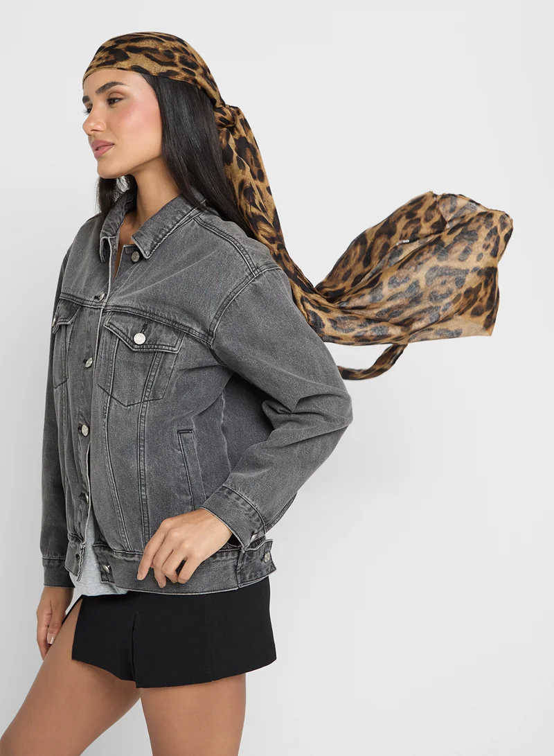 ELLA Leopard Print Long Scarf