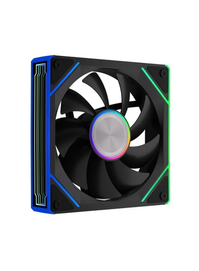 ثيرمو مراوح بي سي رينوكس RX08 مقاس 120 ملم PWM اضاءة ARGB لون أسود – قطعة واحدة - Image 1