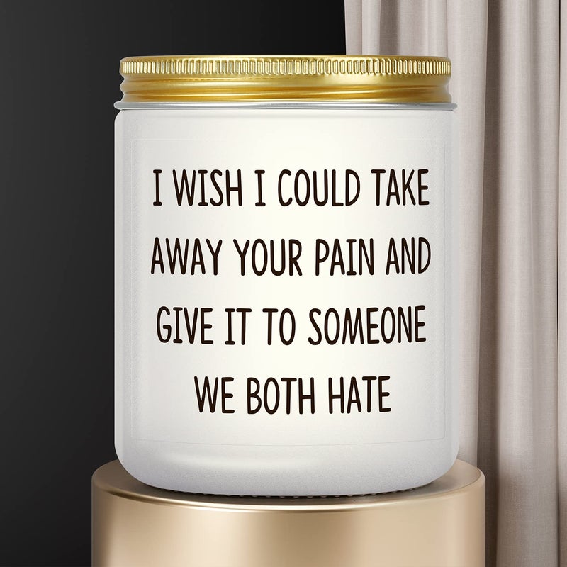 PARDIEUR Get Well Soon Gifts for Women Men, Funny Present for Her Him After Surgery, Feel Better Gift for Mom Sick Friends, Grieving, Divorce, Sorry for Your Loss, Take Your Pain Candle - Image 5