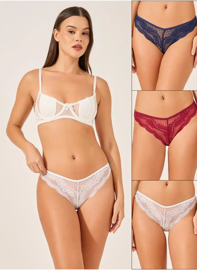 Styli Styli Pack of 3 - Lace Thongs