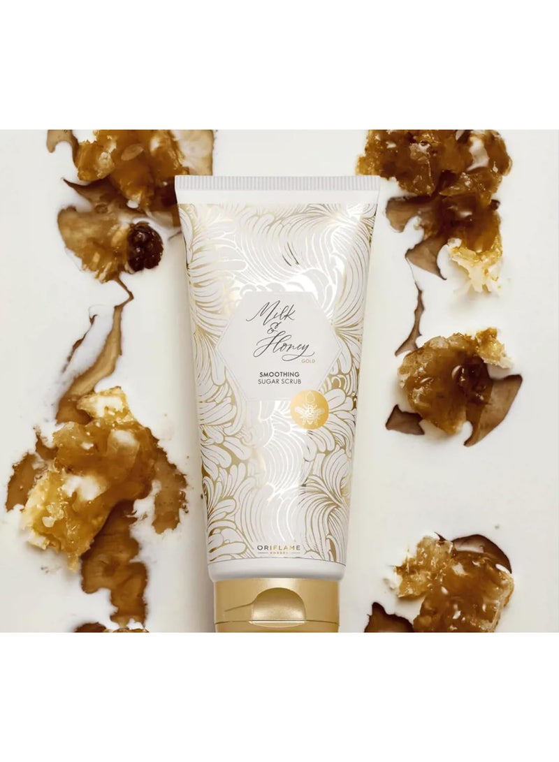 Oriflame Milk & Honey Gold Smoothing sugar scrub 200ml - Image 2