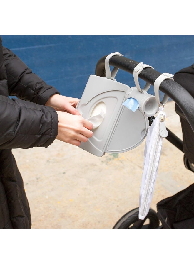 Ubbi On The Go Gray Wipe Holder Baby Gifts, Set of 2 - Image 4