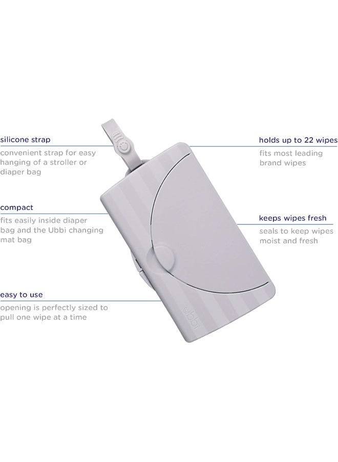 Ubbi On The Go Gray Wipe Holder Baby Gifts, Set of 2 - Image 3
