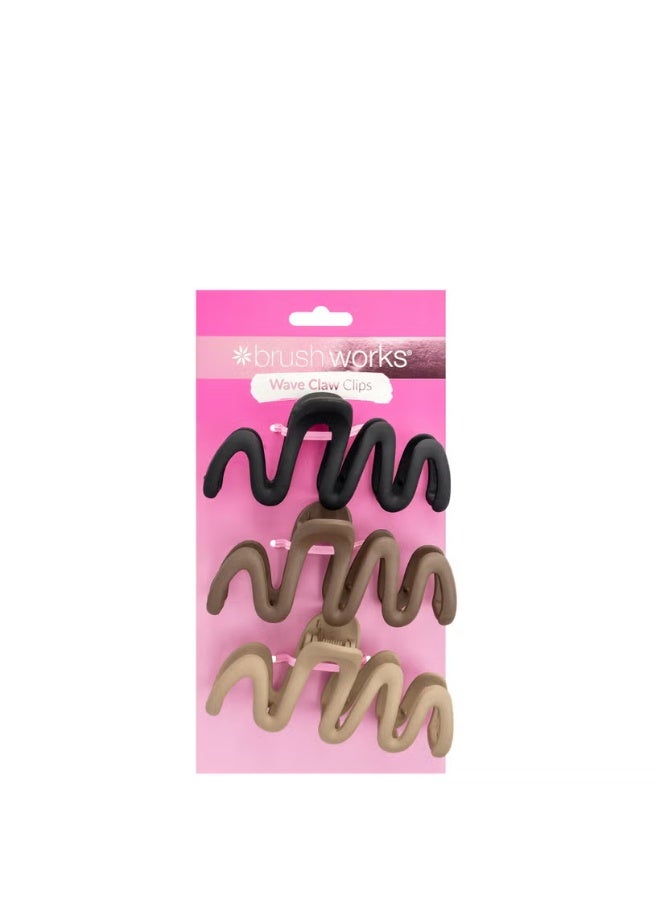 brushworks Wave Claw Clips - 3 Pack - Image 1
