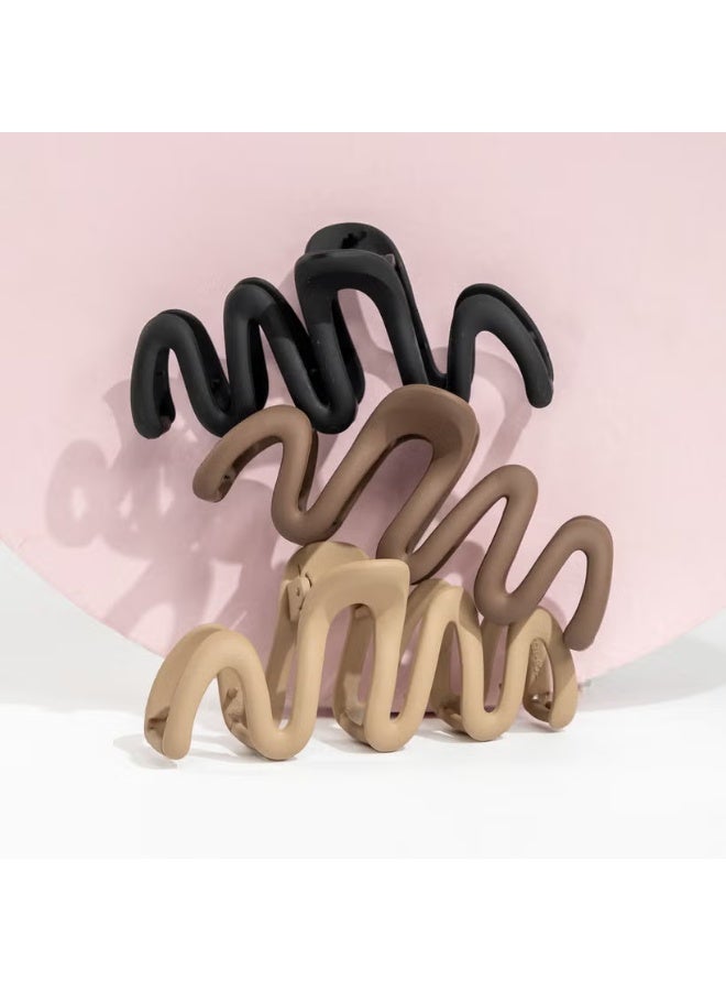 brushworks Wave Claw Clips - 3 Pack - Image 2