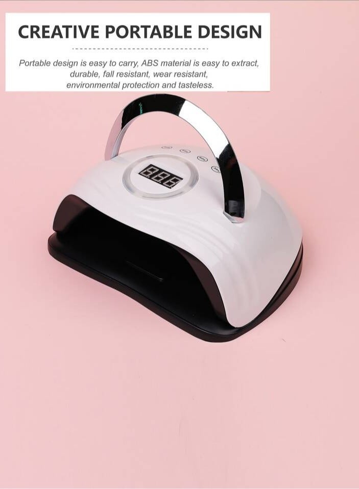 UV Nail Dryer Lamp for Gel Nails, 120W Nail Polish Dryer with 4 Timer 10/30/60/99 Seconds, with IR Sensor/LCD Display, Professional Nail Dryer for All Nail Polishes - Image 2