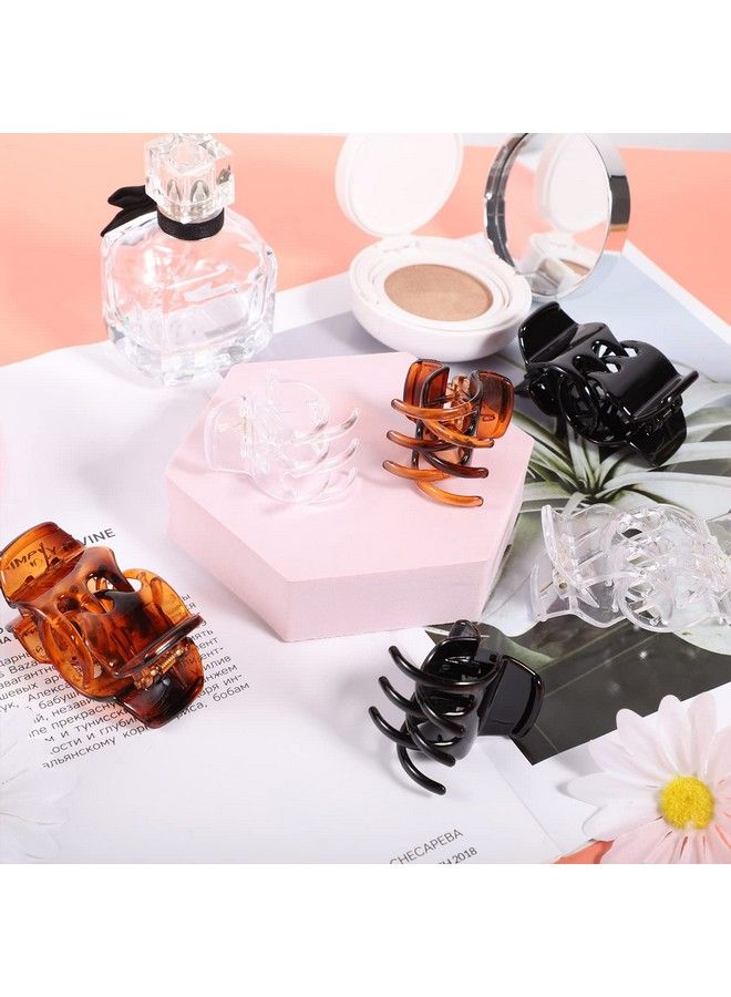 SUMAJU 12 Pcs Hair Claw Clips 1.3 Inch Medium Hair Clips Noslip Grip Jaw Clips Claw Clips For Women And Girls (Black Brownclear) - Image 5