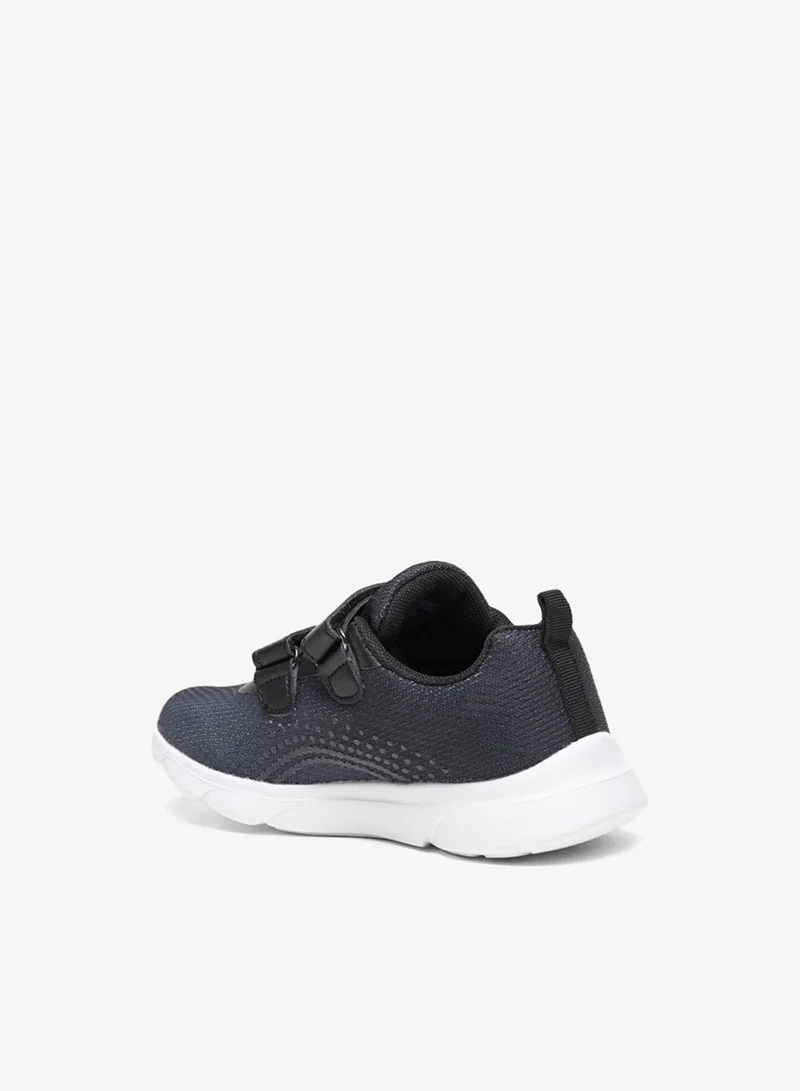 Dash Textured Sports Shoes with Hook and Loop Closure