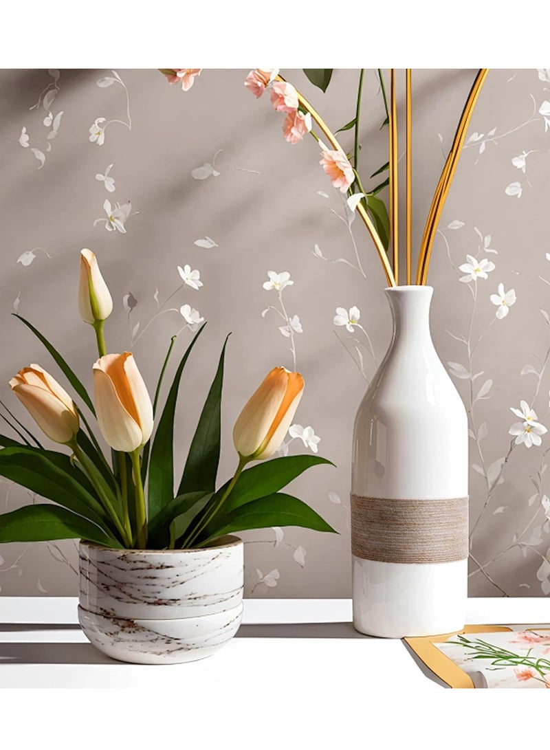 Suntown 4 Models Burlap Ribbon Solid Rustic Jute Mesh Ribbons for Crafts, Lace Craft Ribbon Net Burlap Fabric Ribbon for Gift Wrapping Craft Wedding Tree wedding Decoration (L:5M/Rolls ) - Image 4