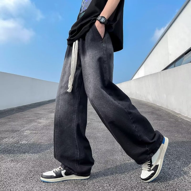 Unisex Classic Denim Jeans Loose Fit Daily Outdoor Wear - Image 3