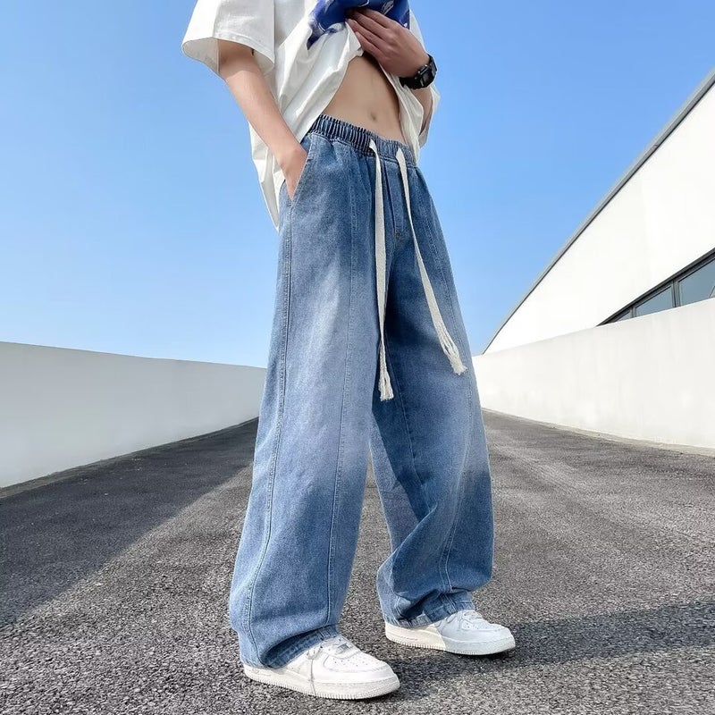Unisex Classic Denim Jeans Loose Fit Daily Outdoor Wear - Image 2