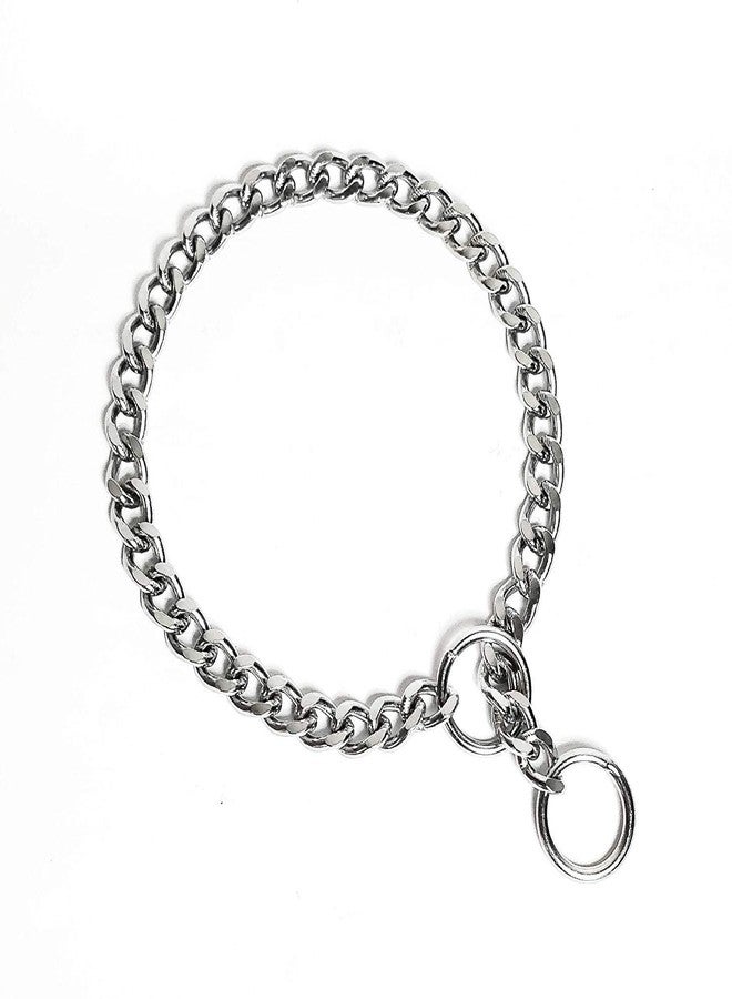 Petlicious & More Dog's Chrome Plated Diamond Cut Training Choke Chain Collars (22 Inch Collar/2 cm Thick) - Image 2