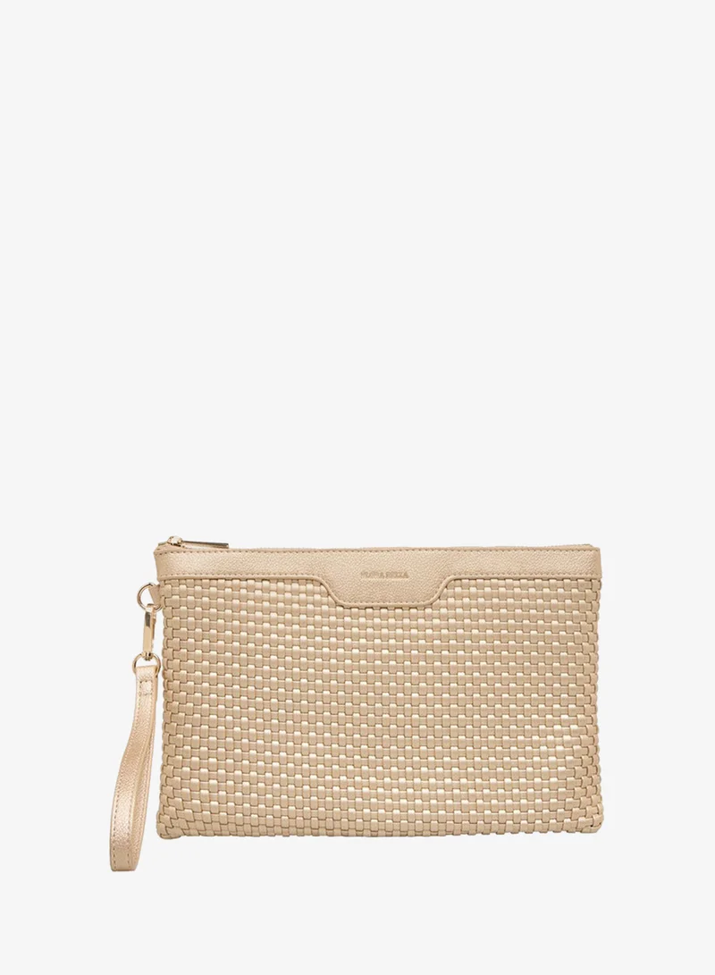 Textured Pouch with Zip Closure
