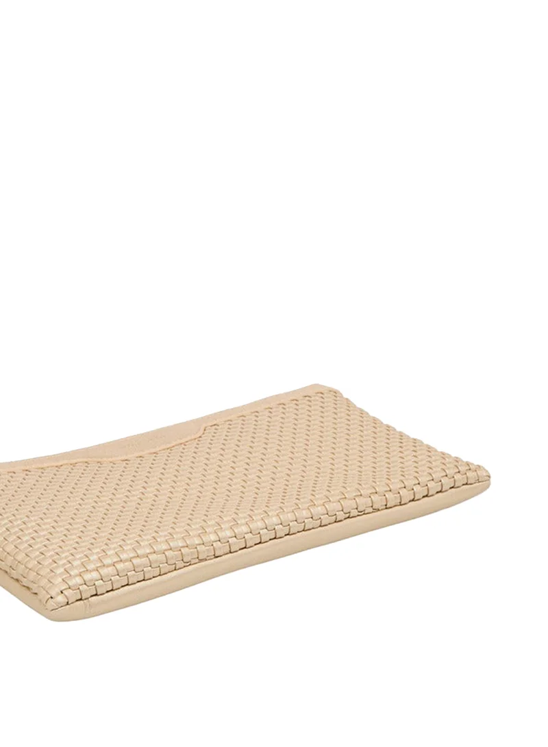 Flora Bella By Shoexpress GOLD Textured Pouch with Zip Closure for Women | Best Price UAE