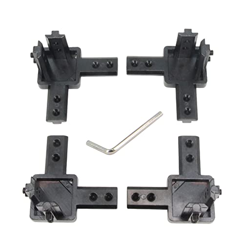 Yeebyee 3 Way End Corner Brackets Connector Set with M6 Screws for 8mm Slot 4040 Series Aluminum Extrusion Profile, 4pcs/Pack (Black-4040Series) - Image 1
