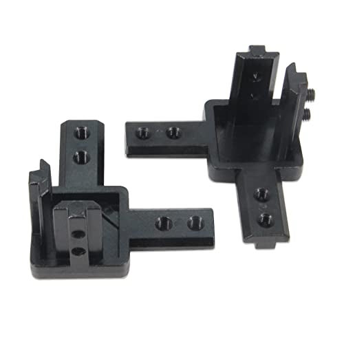 Yeebyee 3 Way End Corner Brackets Connector Set with M6 Screws for 8mm Slot 4040 Series Aluminum Extrusion Profile, 4pcs/Pack (Black-4040Series) - Image 2