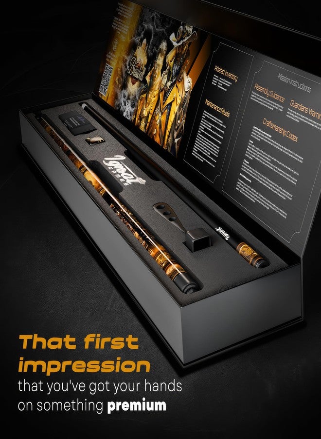 IgnatGames 2-Pieces Pool Cue Stick - 58" Premium Canadian Maple Billiard Pool Sticks for Adults with New AirStrike® Shaft and Premium Case + Billiard Accessories 2in1 Pocket Chalker & Tip Shaper - Image 2