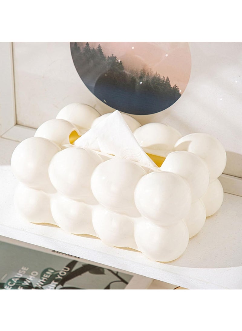 Generic Bubbles Acrylic Tissue Box - White  - Image 2