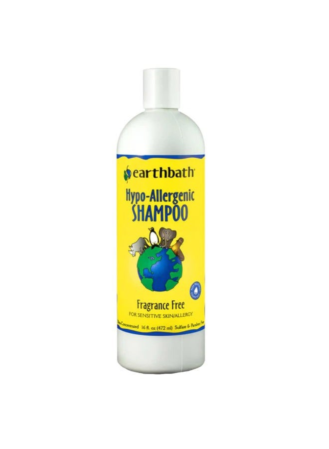 earthbath Hypoallergenic Natural Aloe Dog Shampoo - Puppy Shampoo for Dry, Itchy, & Sensitive Skin, Dog & Cat Anti Itch Pet Wash, Fragrance Free - 16 Oz (1 Pack) - Image 1