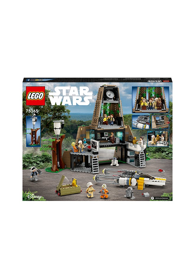 LEGO - Star Wars: A New Hope Yavin 4 Rebel Base Building Toy Set; Features A Command Room, Medal Ceremony Stage, Y-Wing Starfighter, 12 Characters And More, Fun Gift Idea For Fans Aged 8+ (1,066 Pieces) 75365 - Image 1
