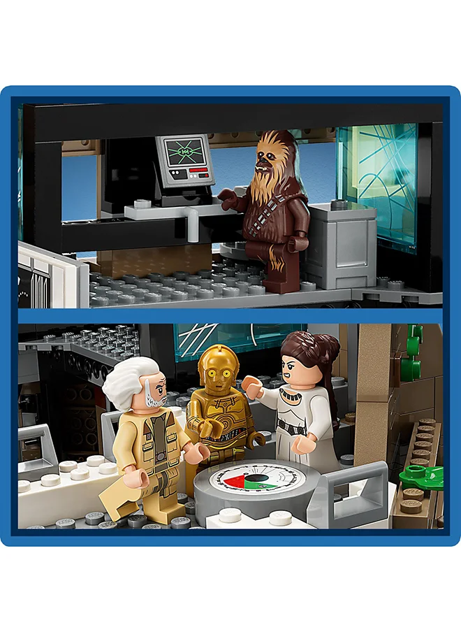 LEGO Star Wars: A New Hope Yavin 4 Rebel Base Building Toy Set; Features A Command Room, Medal Ceremony Stage, Y-Wing Starfighter, 12 Characters And More, Fun Gift Idea For Fans Aged 8+ (1,066 Pieces) 75365