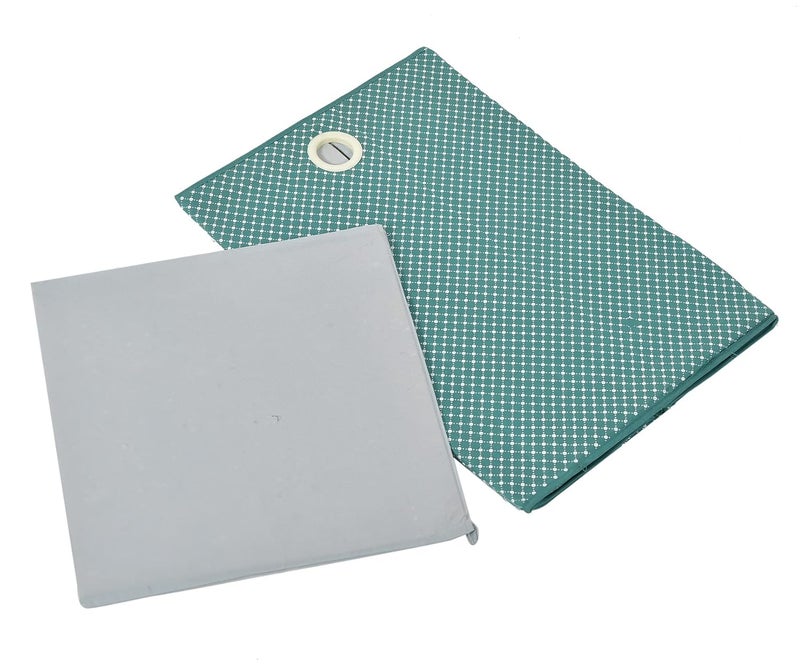 Kuber Industries Heart Home Polka Dot Printed Cotton Foldable Large Laundry basket/Hamper With Handles (Green)-44HH0205 - Image 4