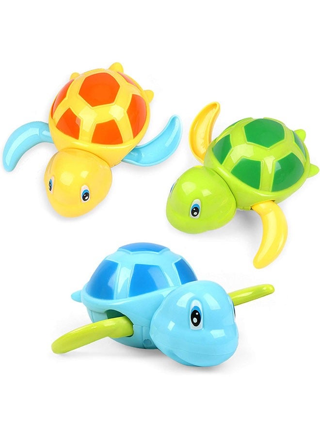 Geustos Bath Toys for Toddlers 1 2 3 4 5 Years Old,Pool Toys for Kids,Baby Funny Wind Up Swimming Turtle Bath Toy,Cute Floating Bathtub Water Toys,Gift for Preschool Child Boys Girls (3 Pcs) - Image 1