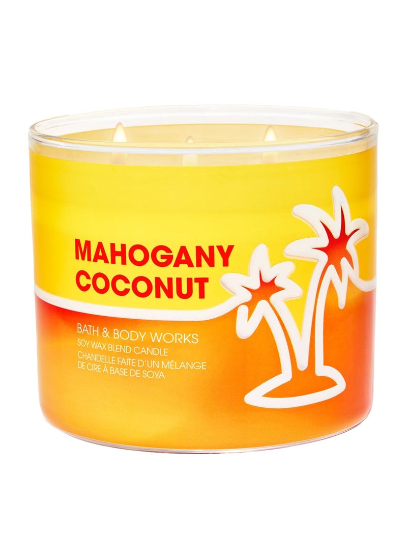 Bath & Body Works Mahogany Coconut 3-Wick Candle 