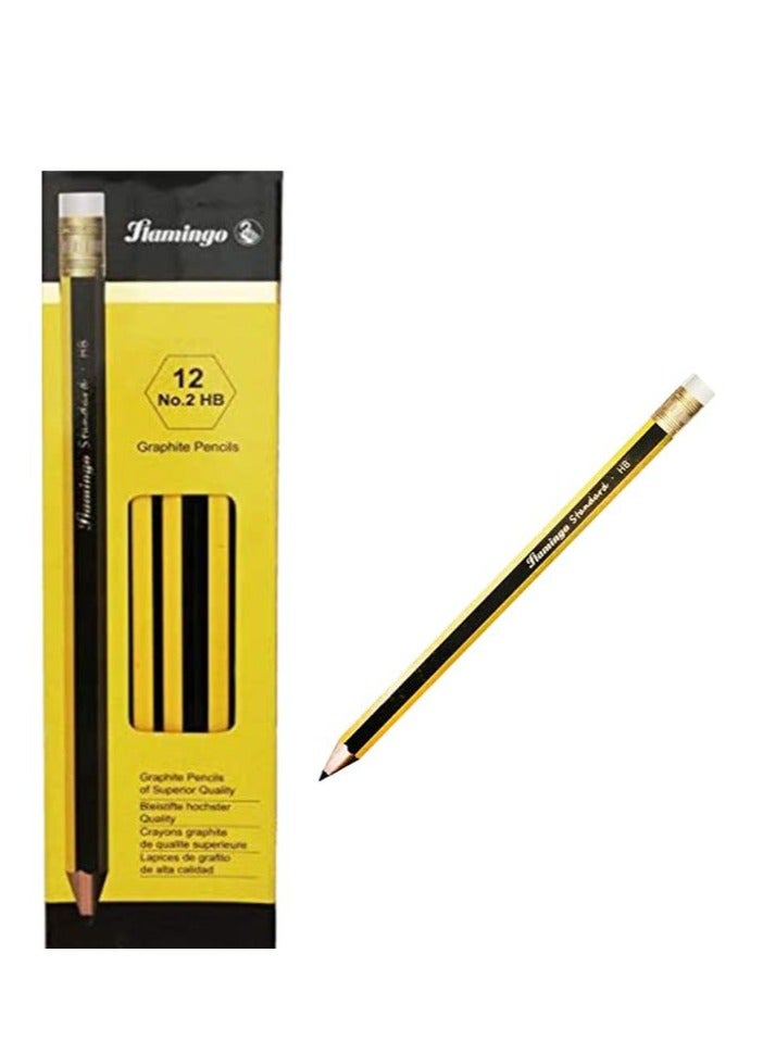 Flamingo مجموعة أقلام رصاص (12 قطعة) - Image 2