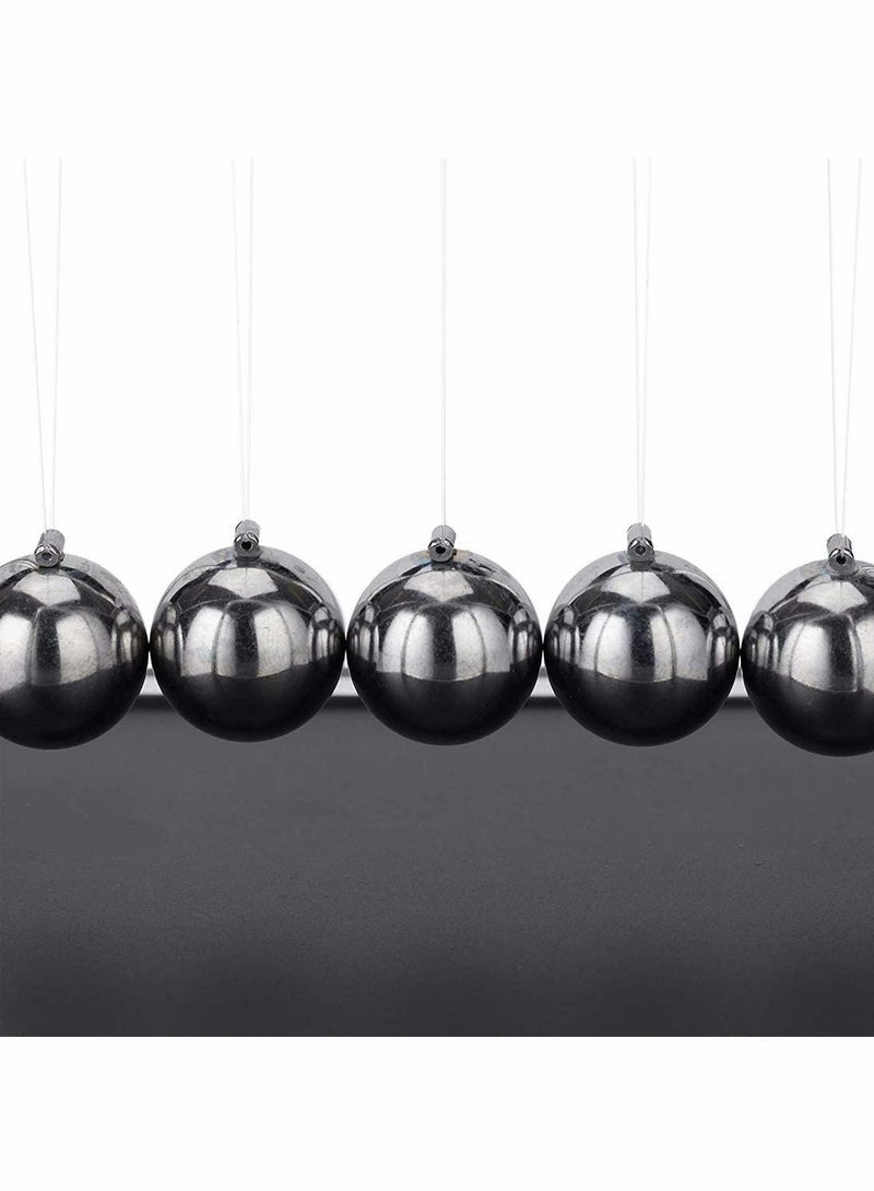 Y&D Classic Newton Cradle Balance Balls Wooden Base Newton's Adults Physics Science Steel Pendulum Ornaments Educational Toy Gift for Home Office Desk - Image 3