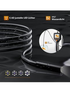 Milatech Panda Endoscope, Lighted Endoscopic Inspection Camera, Handheld IP67 Waterproof Sewer Endoscope Camera - IPS HD Screen Endoscope Portable Snake Camera with 5m Semi-rigid Cord (2.4 Inch)  - Image 5