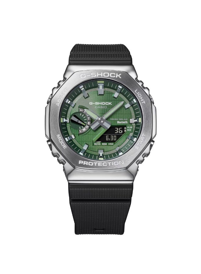 Casio G-Shock GBM-2100A-1A3 Analog-Digital Men's Watch | Green Metallic Dial | Tough Solar | Bluetooth | Stainless Steel Bezel | 200M Water Resistant - Image 2